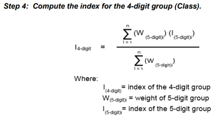 Step 4. Compute the index for the 4-digit group (Class)