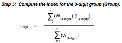 Step 5. Compute the index for the 3-digit group (Group)