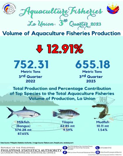 33R01-IG2023-255 Aquaculture Fisheries Situationer in La Union for Third Quarter 2023
