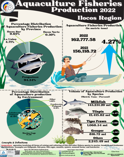 Aquaculture Fisheries Production 2022 Ilocos Region